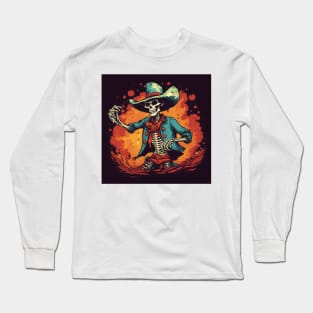 Skeleton Cowboy Long Sleeve T-Shirt